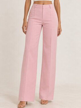 Straight Leg Pintuck Trouser Pants - Cien